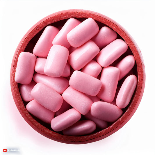 Classic bubblegum pieces used to inspire Galaxy Flavours Bubblegum Food Flavouring Concentrate – Professional Grade, Water-Soluble