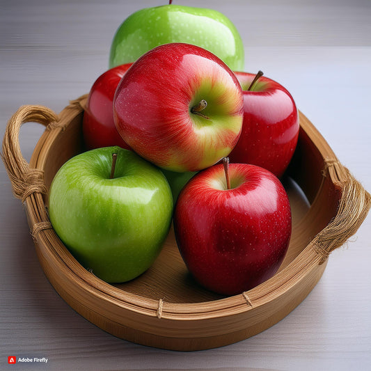 Fresh red and green apples used to inspire Galaxy Flavours Double Apple Food Flavouring Concentrate – Professional Grade, Water-Soluble