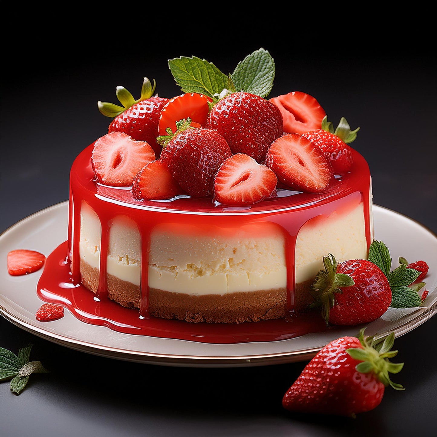 Strawberry Cheesecake High Strength Professional Food Flavouring - 1 Litre Bottle - Mix n Match - Buy 4 Get 1 Free on all Flavours!