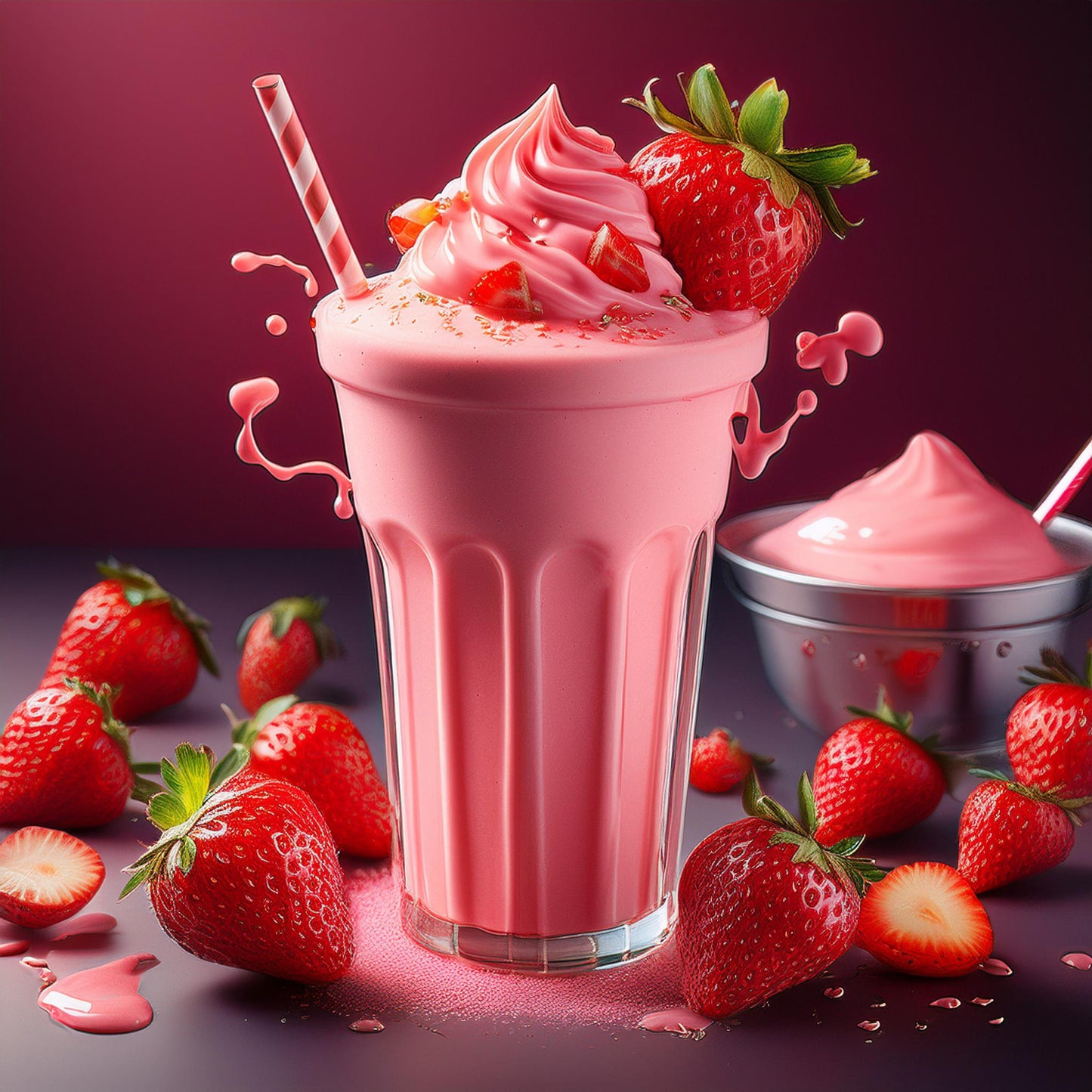 Strawberry Milkshake High Strength Professional Food Flavouring - 1 Litre Bottle - Mix n Match - Buy 4 Get 1 Free on all Flavours!