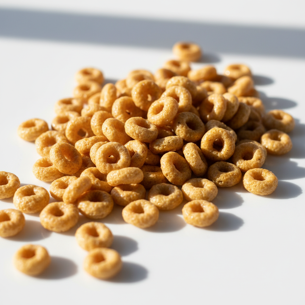 Golden honey and honey circle cereal used to inspire Galaxy Flavours Honey Circles Food Flavouring Concentrate – Professional Grade, Water-Soluble