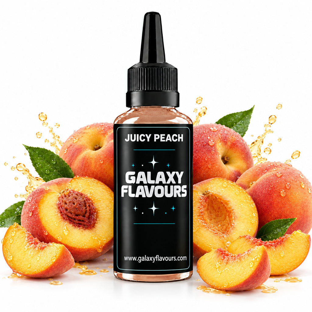 Galaxy Flavours Juicy Peach Food Flavouring Concentrate – Professional High Strength.