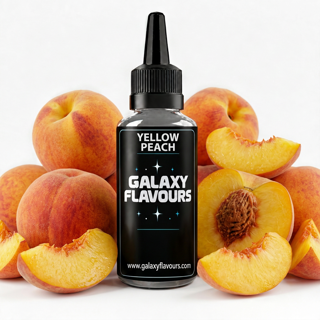 Galaxy Flavours Yellow Peach Food Flavouring Concentrate – Professional High Strength.