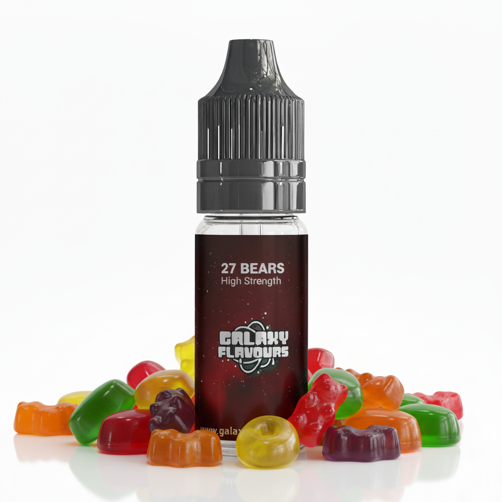 Galaxy Flavours 27 Bears Gummy Bear Food Flavouring Concentrate 10ml – Professional High Strength, Vegan, Gluten-Free