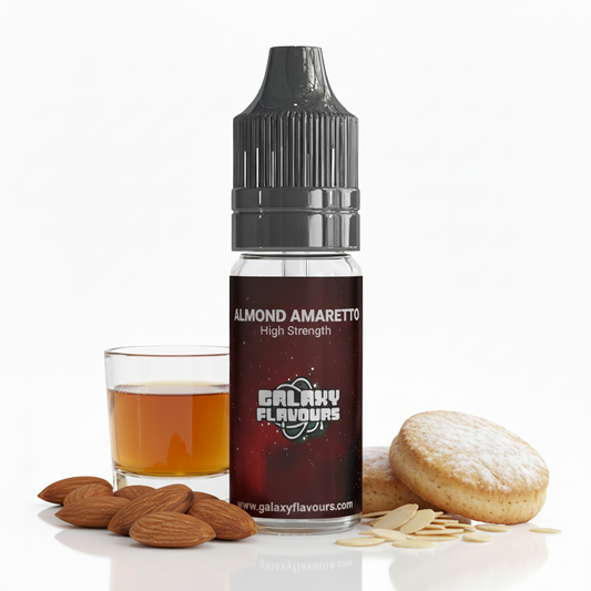 Galaxy Flavours Almond Amaretto Food Flavouring Concentrate 10ml – Professional High Strength, Vegan, Gluten-Free