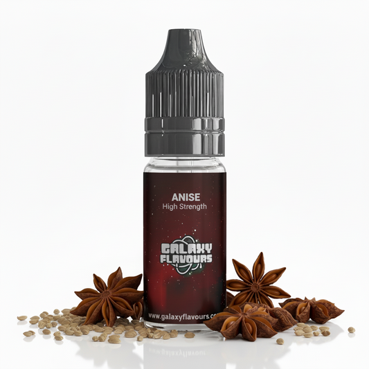 Galaxy Flavours Anise Food Flavouring Concentrate 10ml – Professional High Strength, Vegan, Gluten-Free