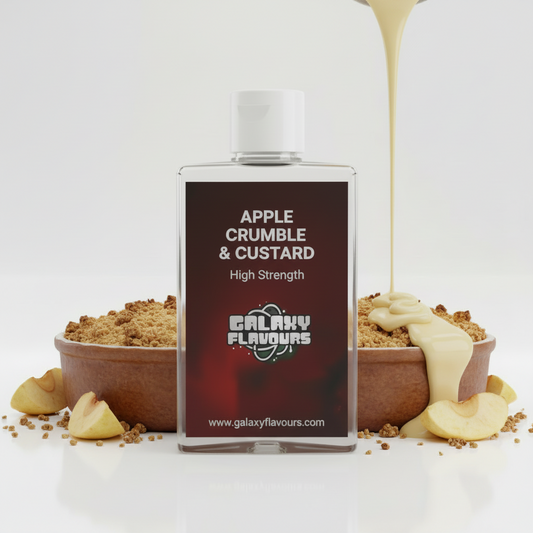 Galaxy Flavours Apple Crumble and Custard Food Flavouring Concentrate – Professional High Strength, Vegan, Gluten-Free