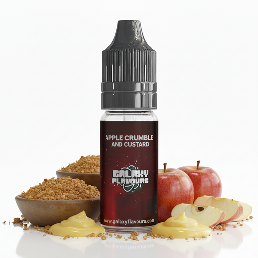 Galaxy Flavours Apple Crumble and Custard Food Flavouring Concentrate 10ml – Professional High Strength, Vegan, Gluten-Free