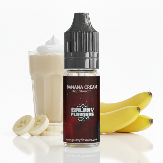 Galaxy Flavours Banana Cream Food Flavouring Concentrate 10ml – Professional High Strength, Vegan, Gluten-Free