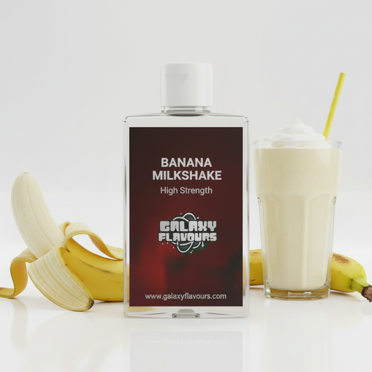 Galaxy Flavours Banana Milkshake Food Flavouring Concentrate – Professional High Strength, Vegan, Gluten-Free