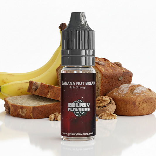 Galaxy Flavours Banana Nut Bread Food Flavouring Concentrate 10ml – Professional High Strength, Vegan, Gluten-Free