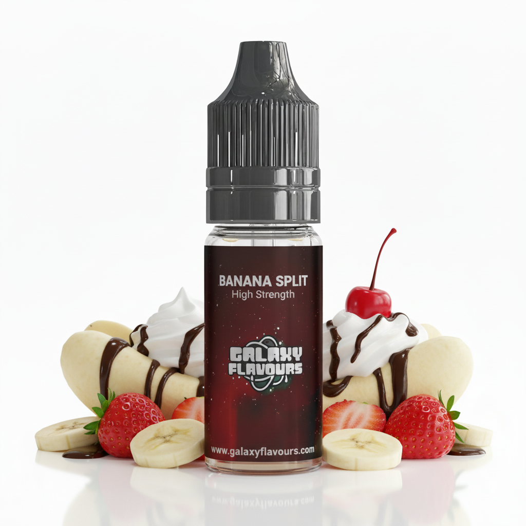 Galaxy Flavours Banana Split Food Flavouring Concentrate 10ml – Professional High Strength, Vegan, Gluten-Free