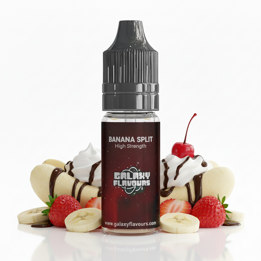 Galaxy Flavours Banana Split Food Flavouring Concentrate 10ml – Professional High Strength, Vegan, Gluten-Free