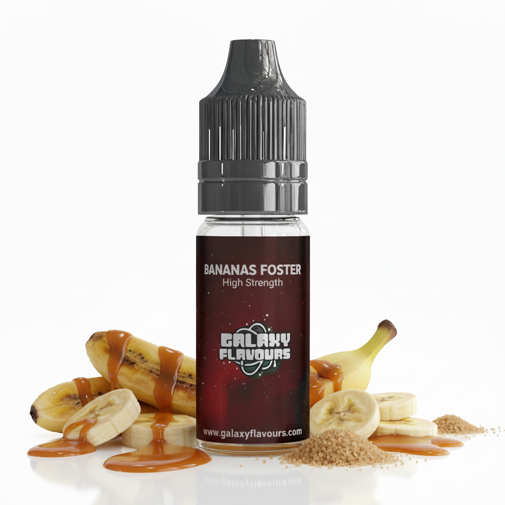 Galaxy Flavours Bananas Foster Food Flavouring Concentrate 10ml – Professional High Strength, Vegan, Gluten-Free
