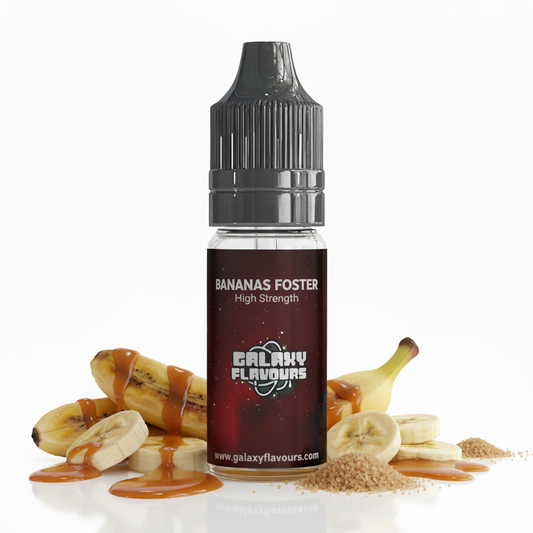 Galaxy Flavours Bananas Foster Food Flavouring Concentrate 10ml – Professional High Strength, Vegan, Gluten-Free
