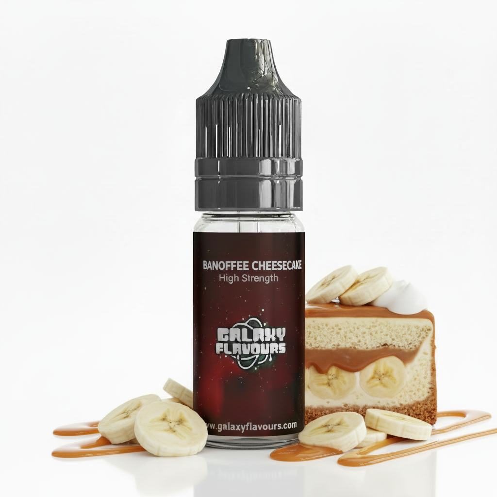Galaxy Flavours Banoffee Cheesecake Food Flavouring Concentrate 10ml – Professional High Strength, Vegan, Gluten-Free