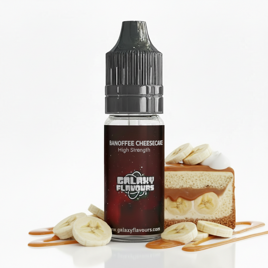 Galaxy Flavours Banoffee Cheesecake Food Flavouring Concentrate 10ml – Professional High Strength, Vegan, Gluten-Free