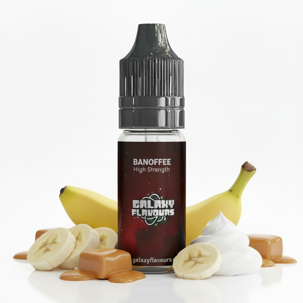 Galaxy Flavours Banoffee Food Flavouring Concentrate 10ml – Professional High Strength, Vegan, Gluten-Free
