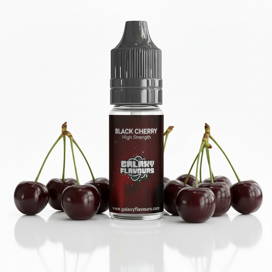 Galaxy Flavours Black Cherry Food Flavouring Concentrate 10ml – Professional High Strength, Vegan, Gluten-Free