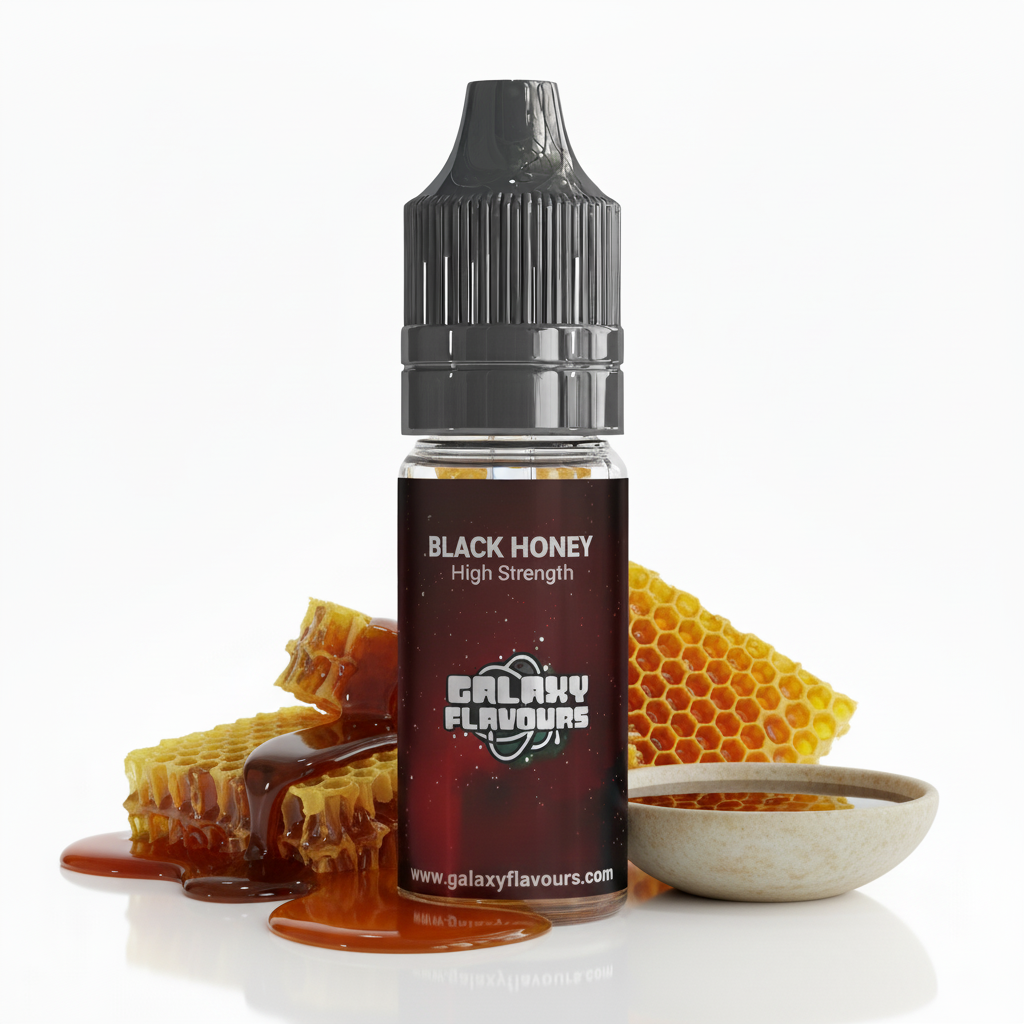 Galaxy Flavours Black Honey Food Flavouring Concentrate 10ml – Professional High Strength, Vegan, Gluten-Free