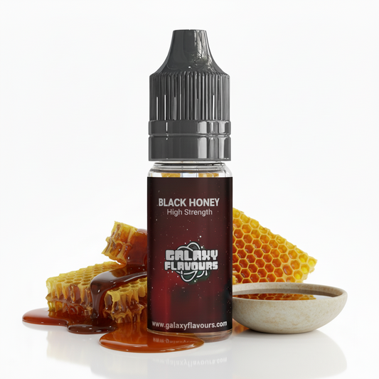 Galaxy Flavours Black Honey Food Flavouring Concentrate 10ml – Professional High Strength, Vegan, Gluten-Free