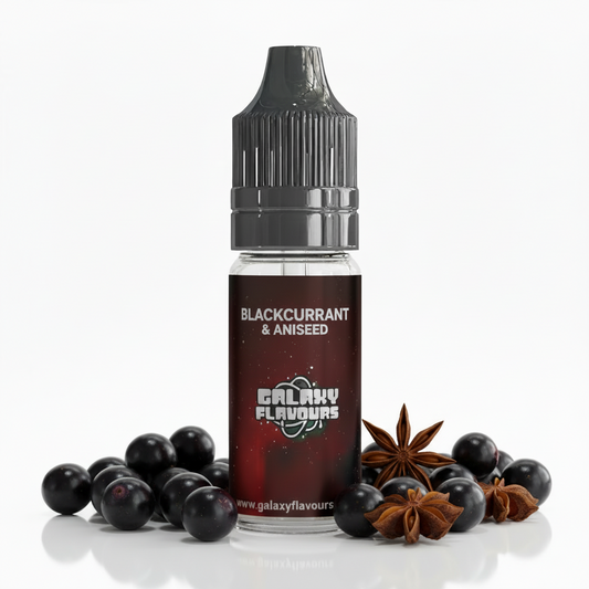 Galaxy Flavours Blackcurrant and Aniseed Food Flavouring Concentrate 10ml – Professional High Strength, Vegan, Gluten-Free