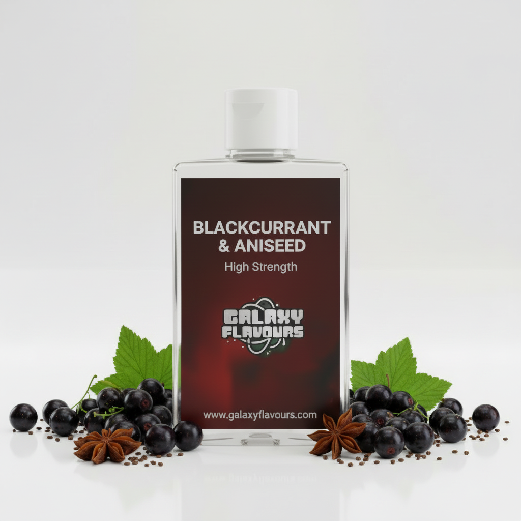 Galaxy Flavours Blackcurrant and Aniseed Food Flavouring Concentrate – Professional High Strength, Vegan, Gluten-Free