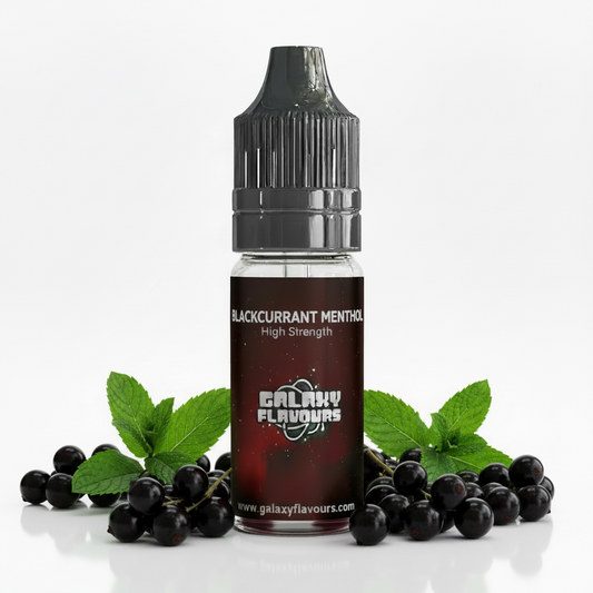 Galaxy Flavours Blackcurrant Menthol Food Flavouring Concentrate 10ml – Professional High Strength, Vegan, Gluten-Free
