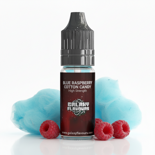 Galaxy Flavours Blue Raspberry Cotton Candy Food Flavouring Concentrate 10ml – Professional High Strength, Vegan, Gluten-Free
