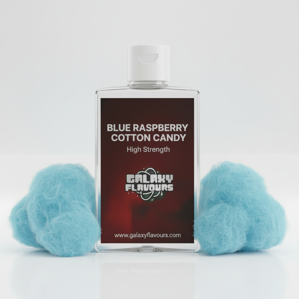 Galaxy Flavours Blue Raspberry Cotton Candy Food Flavouring Concentrate – Professional High Strength, Vegan, Gluten-Free
