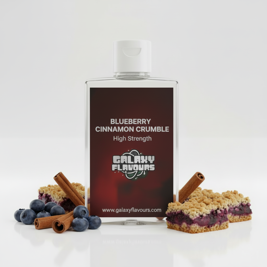 Galaxy Flavours Blueberry Cinnamon Crumble Food Flavouring Concentrate – Professional High Strength, Vegan, Gluten-Free