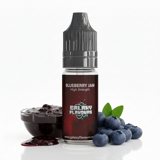 Galaxy Flavours Blueberry Jam Food Flavouring Concentrate 10ml – Professional High Strength, Vegan, Gluten-Free
