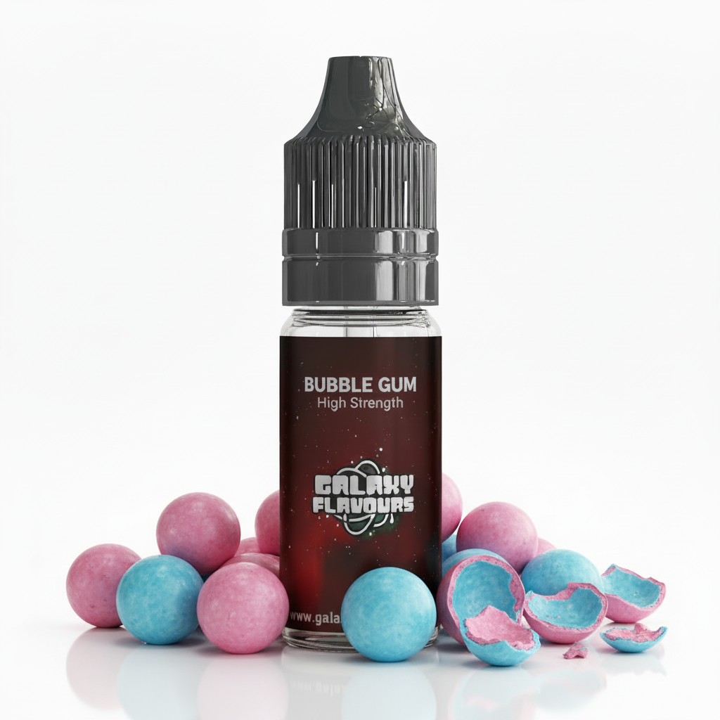 Galaxy Flavours Bubblegum Food Flavouring Concentrate 10ml – Professional High Strength, Vegan, Gluten-Free