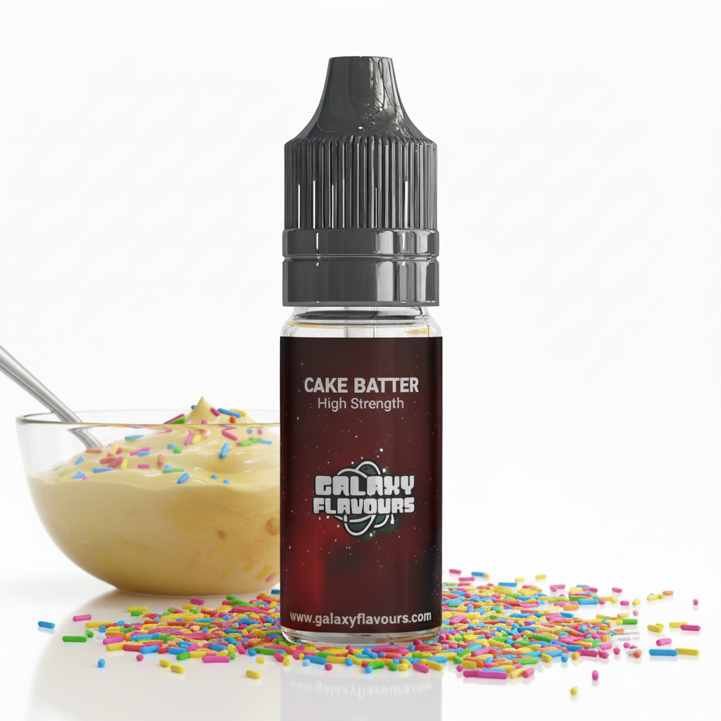 Galaxy Flavours Cake Batter Food Flavouring Concentrate 10ml – Professional High Strength, Vegan, Gluten-Free