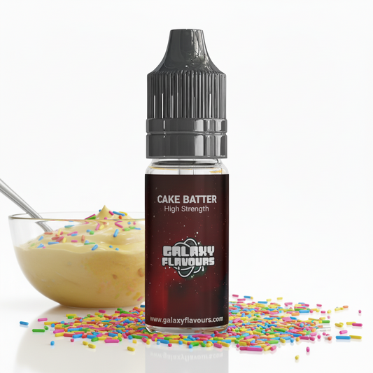 Galaxy Flavours Cake Batter Food Flavouring Concentrate 10ml – Professional High Strength, Vegan, Gluten-Free