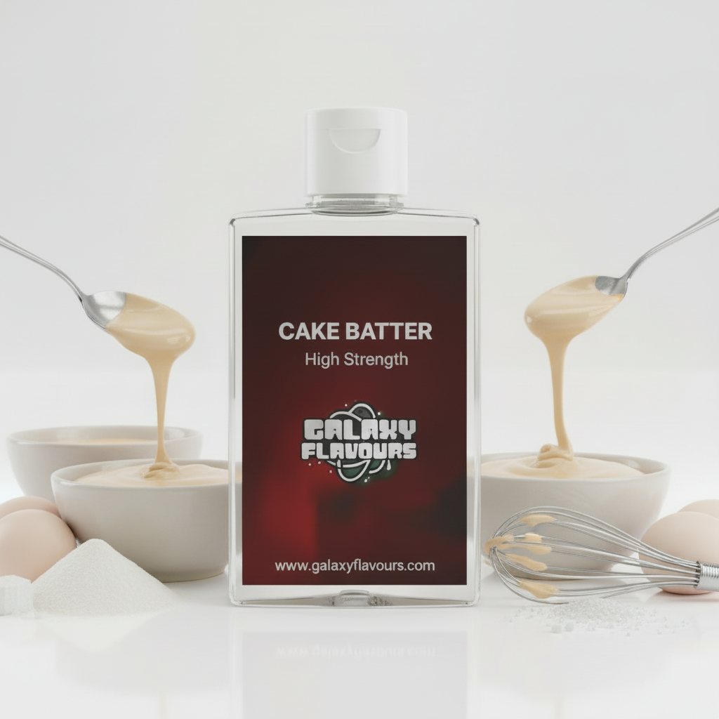 Galaxy Flavours Cake Batter Food Flavouring Concentrate – Professional High Strength, Vegan, Gluten-Free