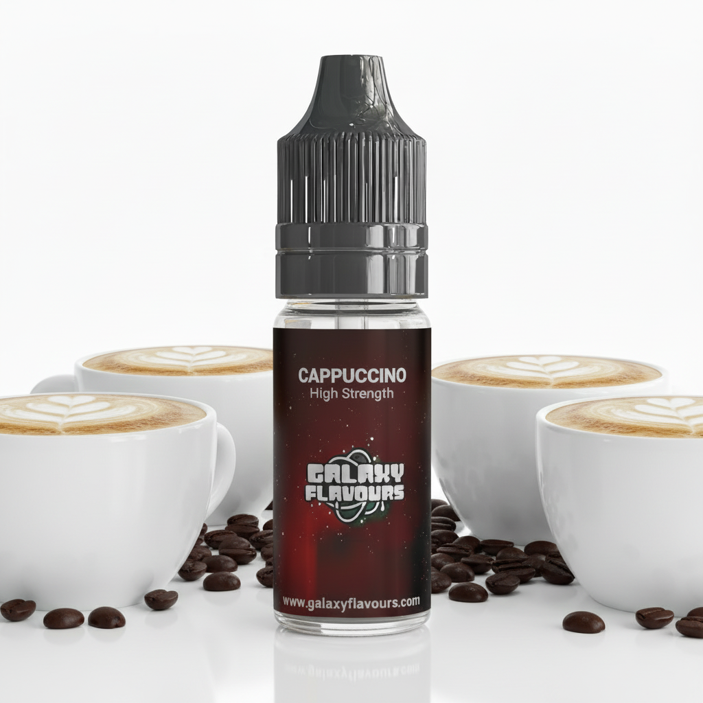 Galaxy Flavours Cappuccino Food Flavouring Concentrate 10ml – Professional High Strength, Vegan, Gluten-Free