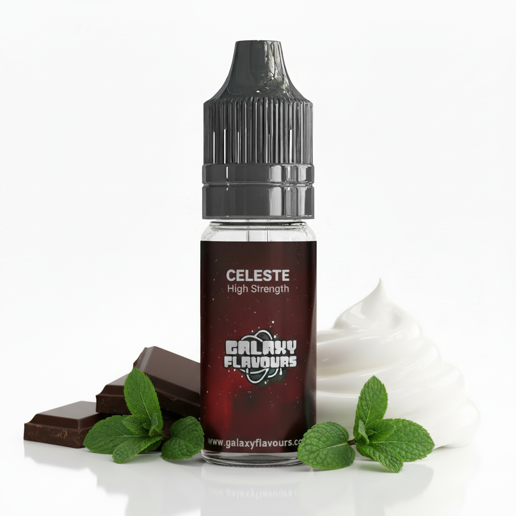 Galaxy Flavours Celeste Chocolate Mint Cream Food Flavouring Concentrate 10ml – Professional High Strength, Vegan, Gluten-Free