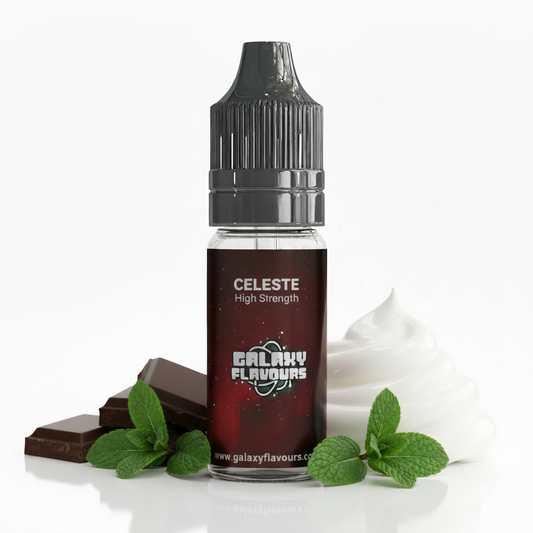 Galaxy Flavours Celeste Chocolate Mint Cream Food Flavouring Concentrate 10ml – Professional High Strength, Vegan, Gluten-Free