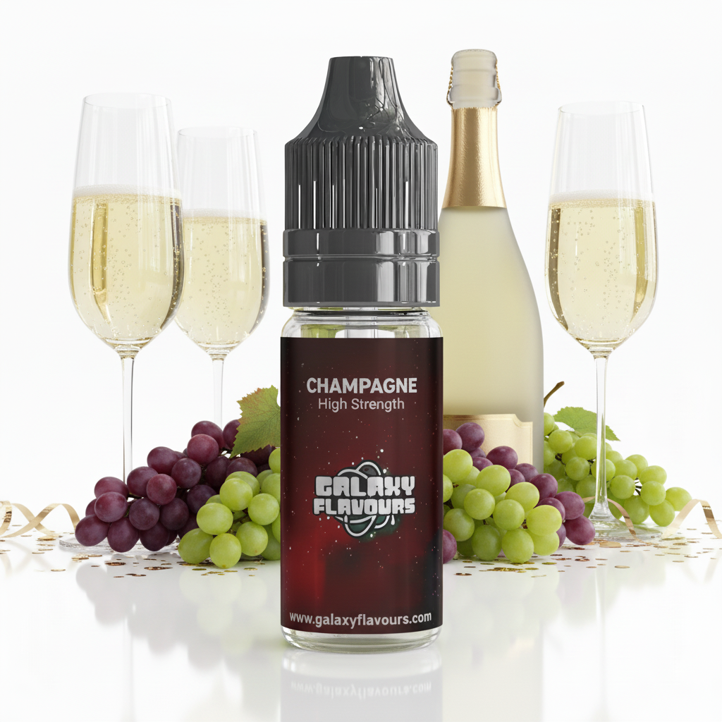 Galaxy Flavours Champagne Food Flavouring Concentrate 10ml – Professional High Strength, Vegan, Gluten-Free