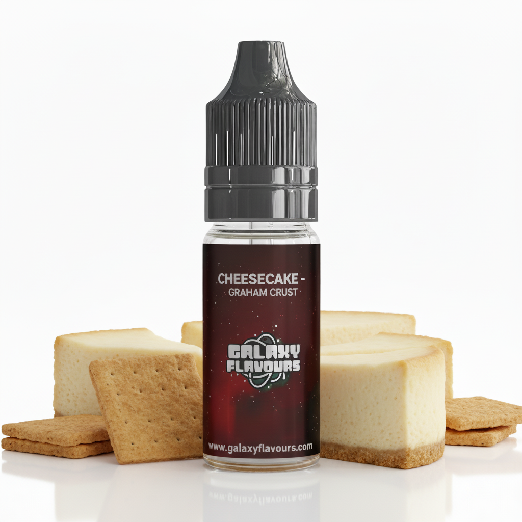 Galaxy Flavours Cheesecake Graham Crust Food Flavouring Concentrate 10ml – Professional High Strength, Vegan, Gluten-Free