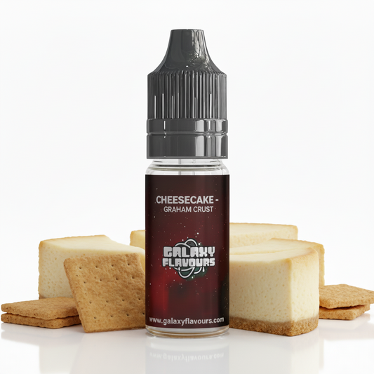 Galaxy Flavours Cheesecake Graham Crust Food Flavouring Concentrate 10ml – Professional High Strength, Vegan, Gluten-Free