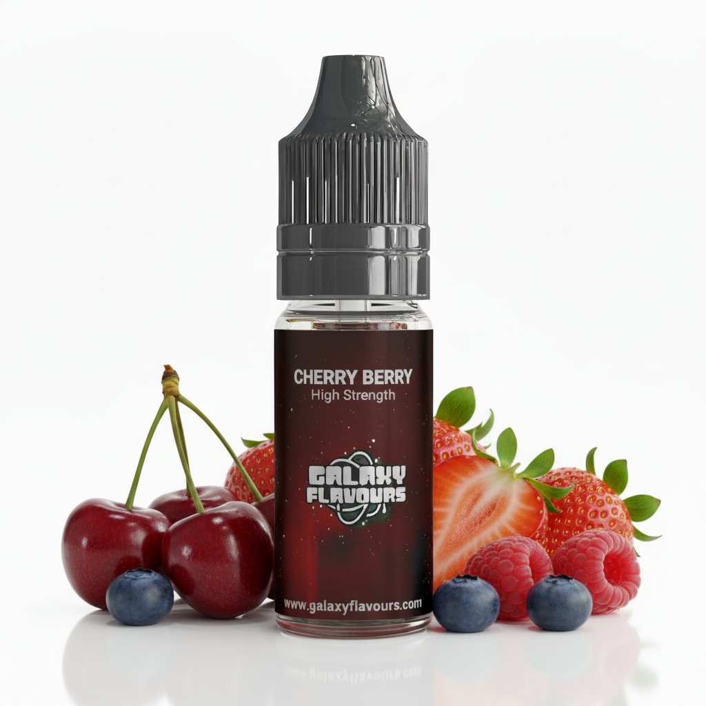 Galaxy Flavours Cherry Berry Food Flavouring Concentrate 10ml – Professional High Strength, Vegan, Gluten-Free