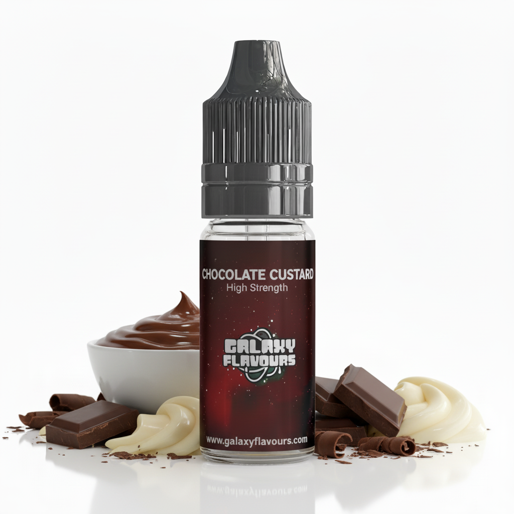 Galaxy Flavours Chocolate Custard Food Flavouring Concentrate 10ml – Professional High Strength, Vegan, Gluten-Free