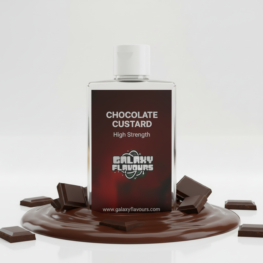 Galaxy Flavours Chocolate Custard Food Flavouring Concentrate – Professional High Strength, Vegan, Gluten-Free