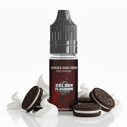 Galaxy Flavours Cookies and Cream Food Flavouring Concentrate 10ml – Professional High Strength, Vegan, Gluten-Free