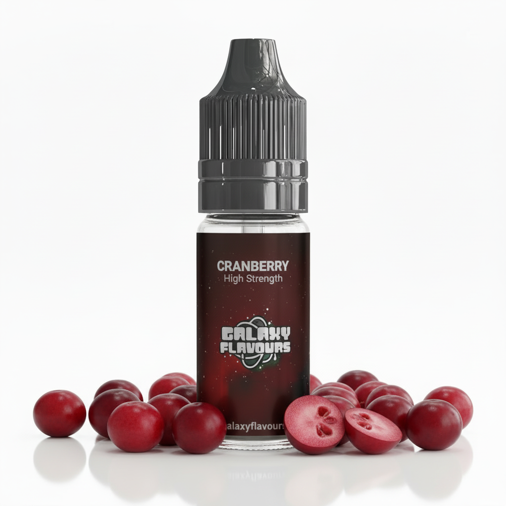 Galaxy Flavours Cranberry Food Flavouring Concentrate 10ml – Professional High Strength, Vegan, Gluten-Free