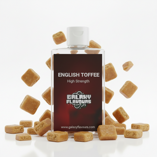 Galaxy Flavours English Toffee Food Flavouring Concentrate – Professional High Strength, Vegan, Gluten-Free
