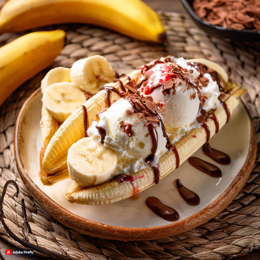 Aromatizante alimentario sabor Banana Split - Profesional de alta potencia - 1 litro