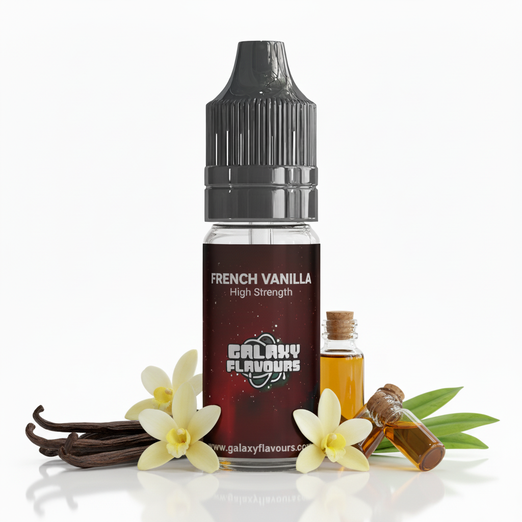 Galaxy Flavours French Vanilla Food Flavouring Concentrate 10ml – Professional High Strength, Vegan, Gluten-Free